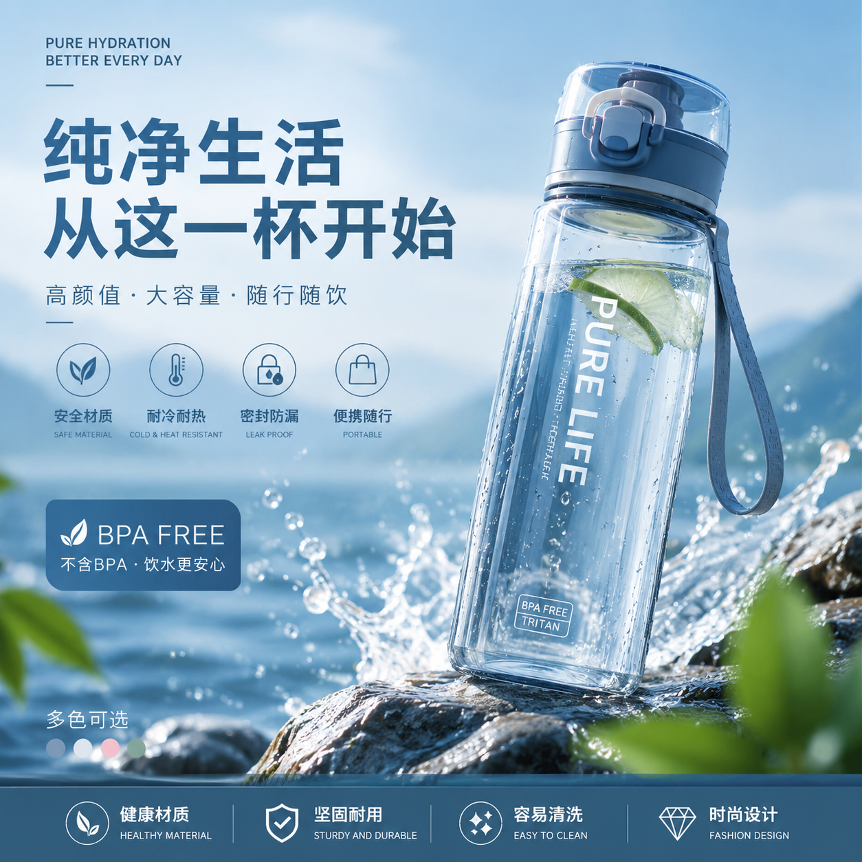 水杯宣传海报生成结果